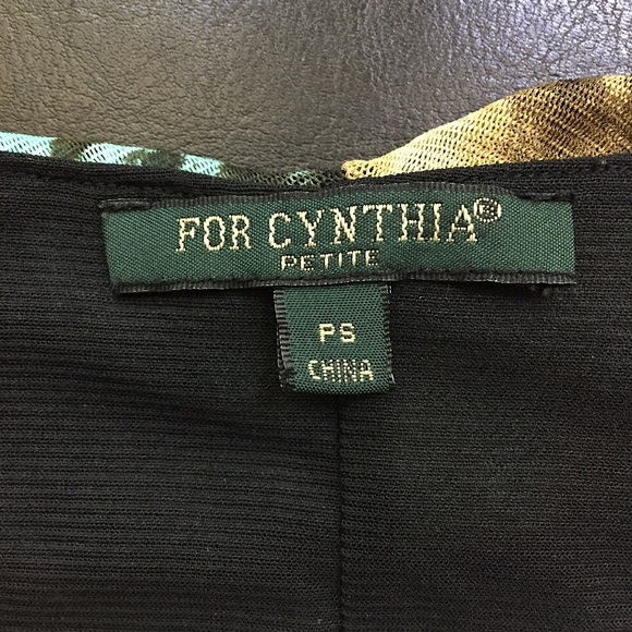 FOR CYNTHIA leopard animal print top, petite small - Picture 6 of 6